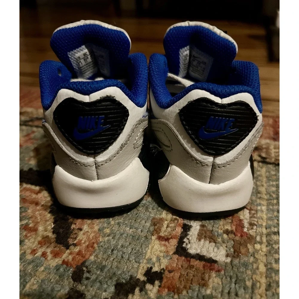Baby Nike Air Max LTR Leather White Blue Athletic Sneakers Shoes Size 6 C